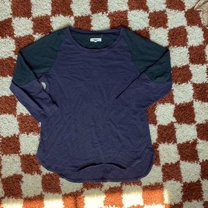 Madewell color block 3/4 sleeves tee